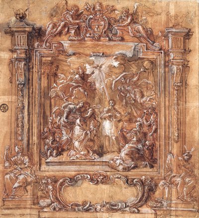 Cardinal Albani is Offered the Tiara by Giuseppe Passeri